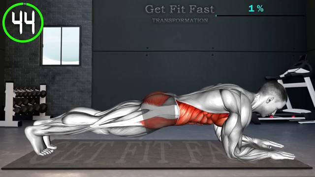 Démonstration de la position de la planche classique sur les avant-bras