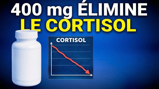 400 mG réduisent le taux de cortisol et vous permettent de dormir 8 heures d'affilée (SANS avoir à vous lever pour aller aux toilettes)