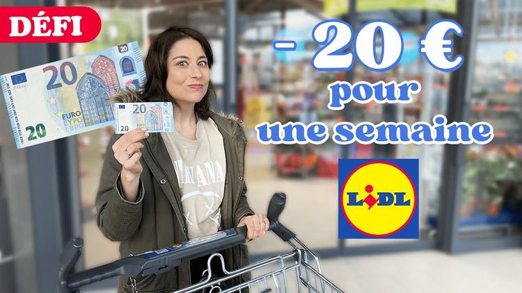 20 euros pour manger UNE SEMAINE CHEZ LIDL • alimentation petit budget vs santé 😅
