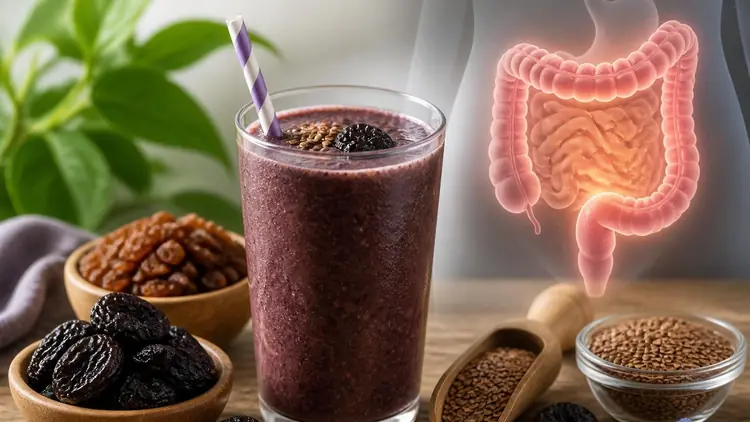 Un smoothie aux pruneaux et graines de lin pour nettoyer son côlon naturellement